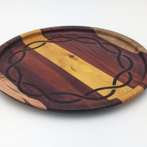 13.5" Round Serving Tray with Inlay - 1005