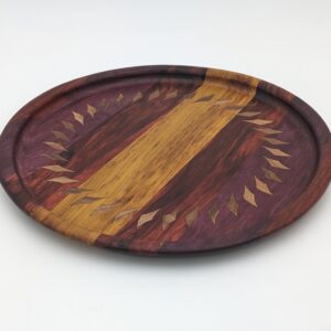 13.5" Round Serving Tray with Inlay - 1007